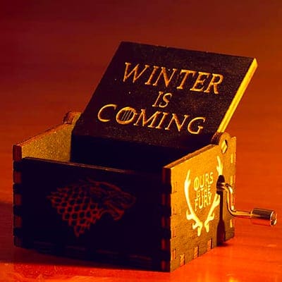 Box engraved with Game of Thrones